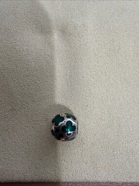 Pandora 925 Silver Green Clover Accent Charm